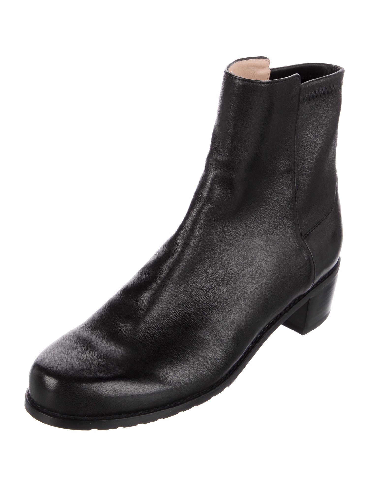 Stuart Weitzman Leather Moto Boots