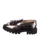 Stuart Weitzman Patent Leather Tassel Accents Loafers