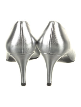 Stuart Weitzman Leather Cutout Accent Pumps