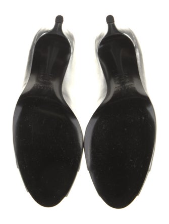 Stuart Weitzman Leather Cutout Accent Pumps