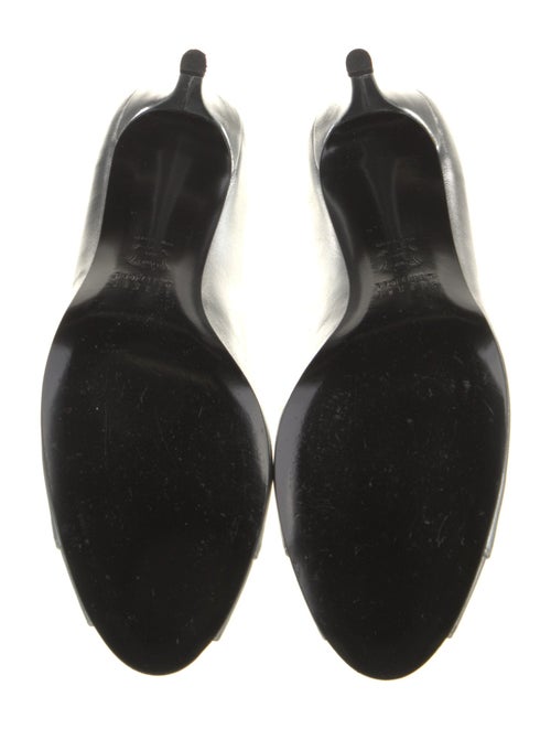 Stuart Weitzman Leather Cutout Accent Pumps