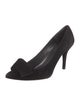Stuart Weitzman Suede Bow Accents Pumps
