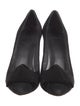 Stuart Weitzman Suede Bow Accents Pumps