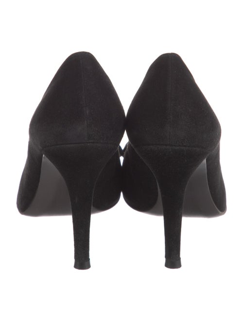 Stuart Weitzman Suede Bow Accents Pumps