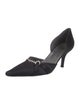 Stuart Weitzman Satin Crystal Embellishments D'Orsay Pumps