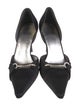 Stuart Weitzman Satin Crystal Embellishments D'Orsay Pumps