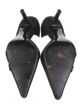 Stuart Weitzman Satin Crystal Embellishments D'Orsay Pumps