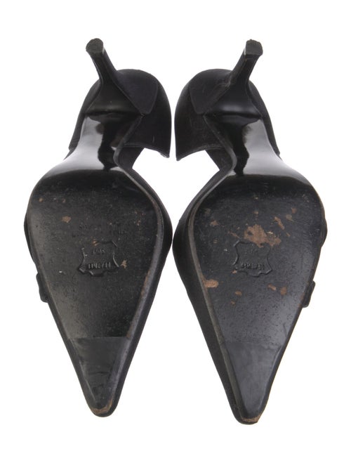 Stuart Weitzman Satin Crystal Embellishments D'Orsay Pumps