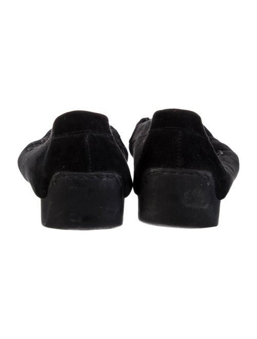 Stuart Weitzman Suede Crystal Embellishments Loafers