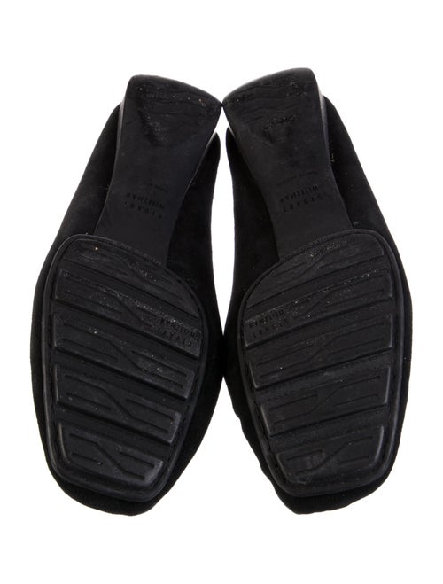 Stuart Weitzman Suede Crystal Embellishments Loafers