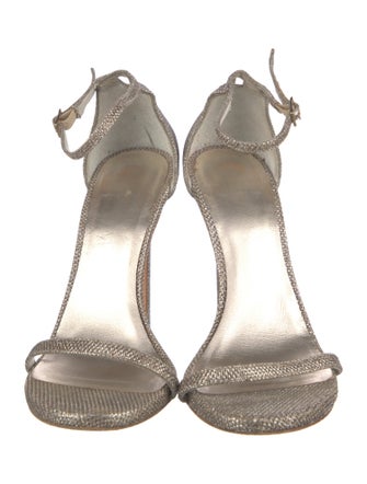 Stuart Weitzman Glitter Glitter Accents Sandals