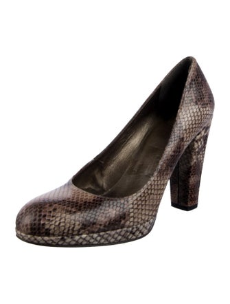 Stuart Weitzman Leather Animal Print Pumps