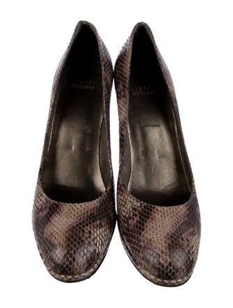 Stuart Weitzman Leather Animal Print Pumps