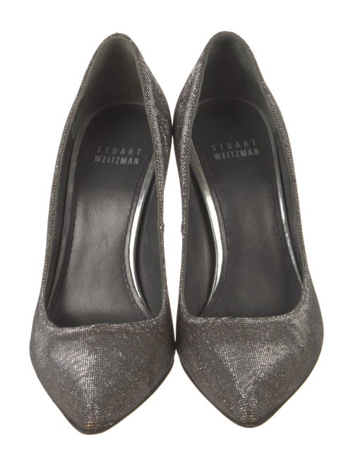 Stuart Weitzman Glitter Printed Pumps