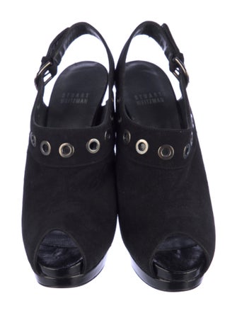 Stuart Weitzman Suede Slingback Pumps