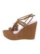 Stuart Weitzman Suede Tassel Accents Sandals