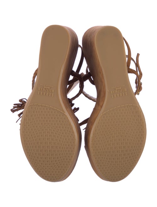 Stuart Weitzman Suede Tassel Accents Sandals
