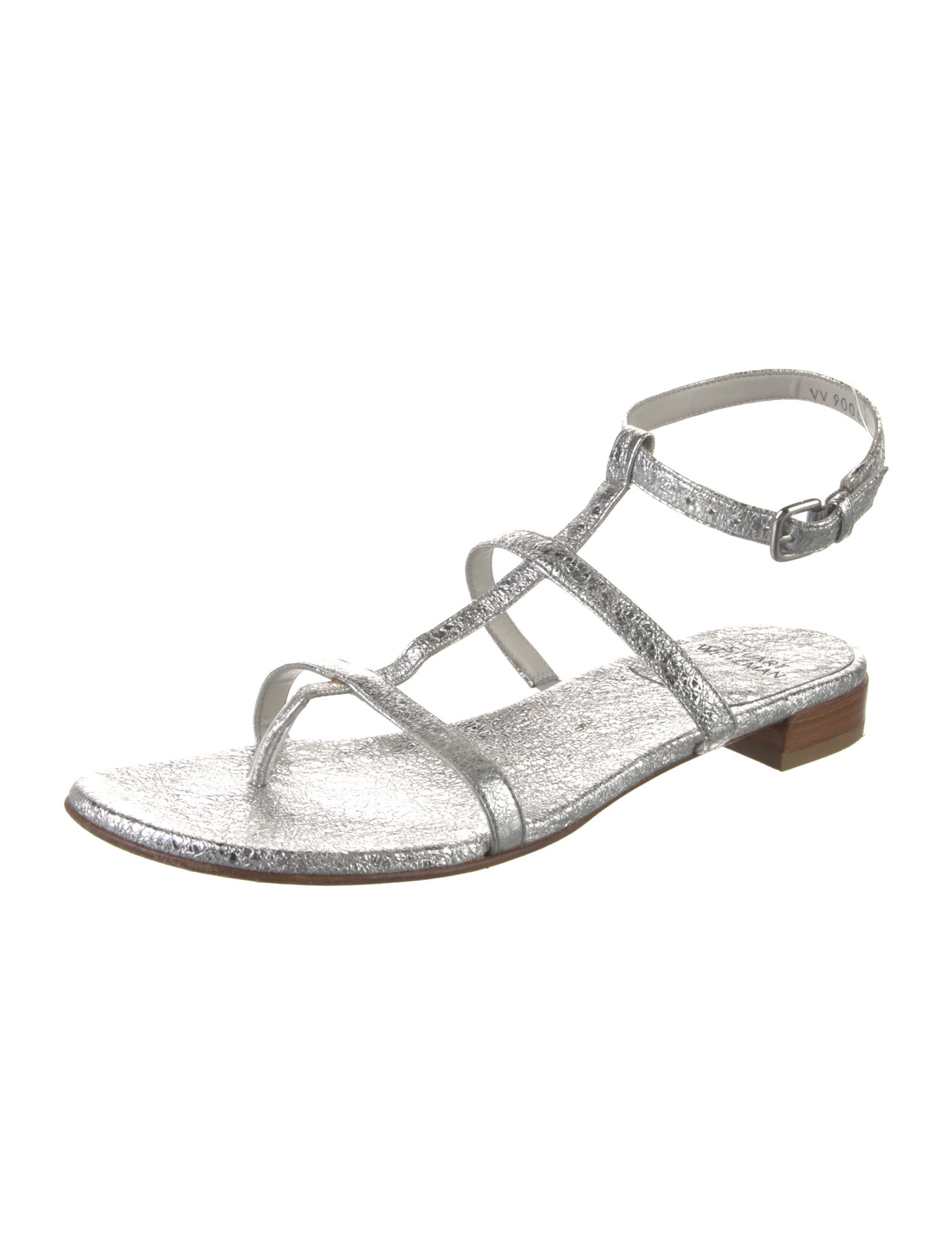 Stuart Weitzman Glitter Crystal Embellishments Gladiator Sandals