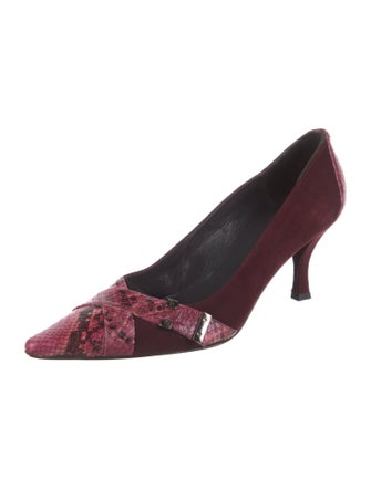Stuart Weitzman Suede Printed Pumps