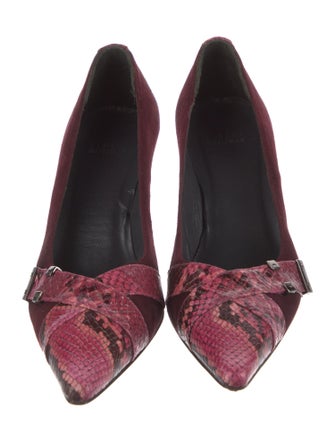 Stuart Weitzman Suede Printed Pumps