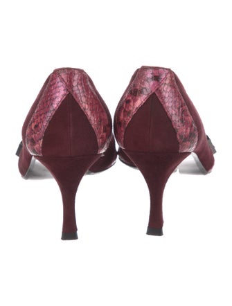 Stuart Weitzman Suede Printed Pumps