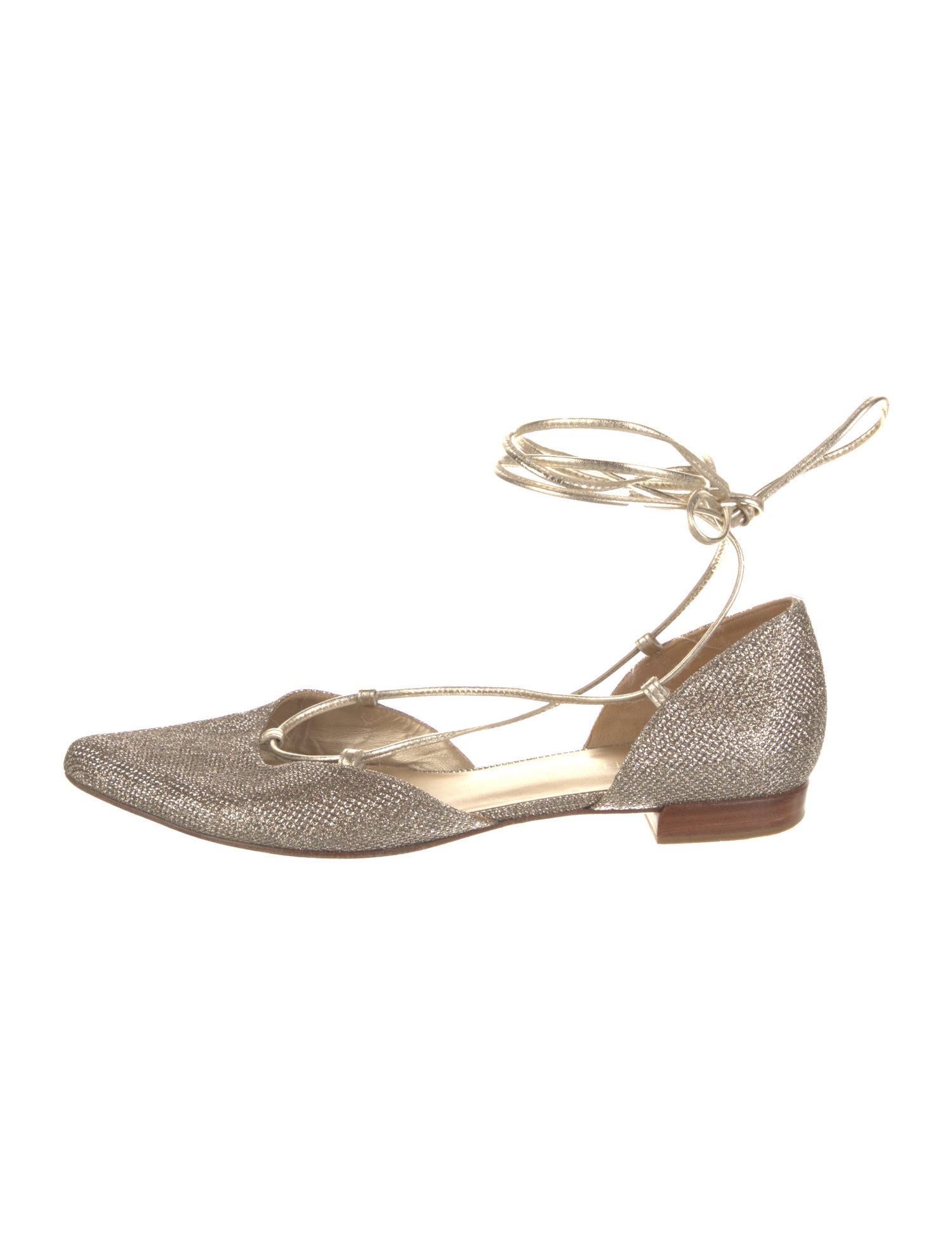 Stuart Weitzman Glitter D'Orsay Flats