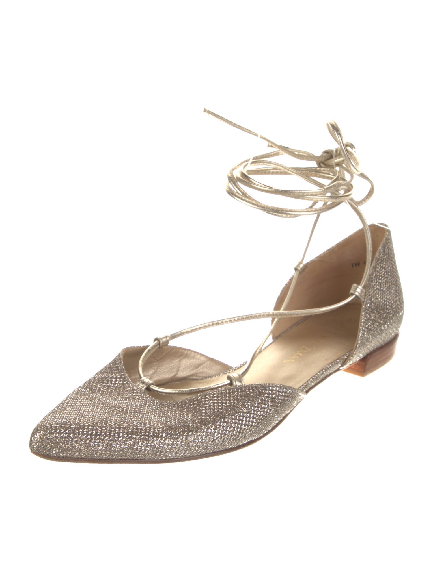 Stuart Weitzman Glitter D'Orsay Flats