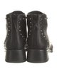 Stuart Weitzman Leather Studded Accents Combat Boots