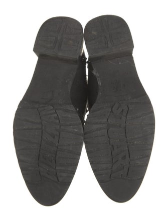 Stuart Weitzman Leather Studded Accents Combat Boots