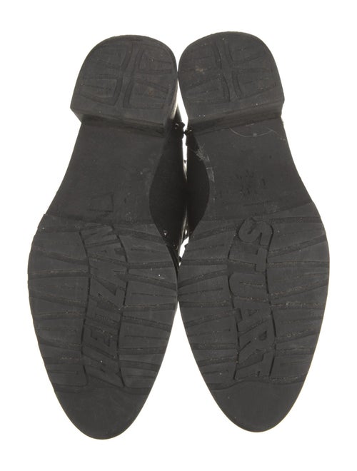 Stuart Weitzman Leather Studded Accents Combat Boots