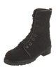 Stuart Weitzman Crystal Embellishments Combat Boots