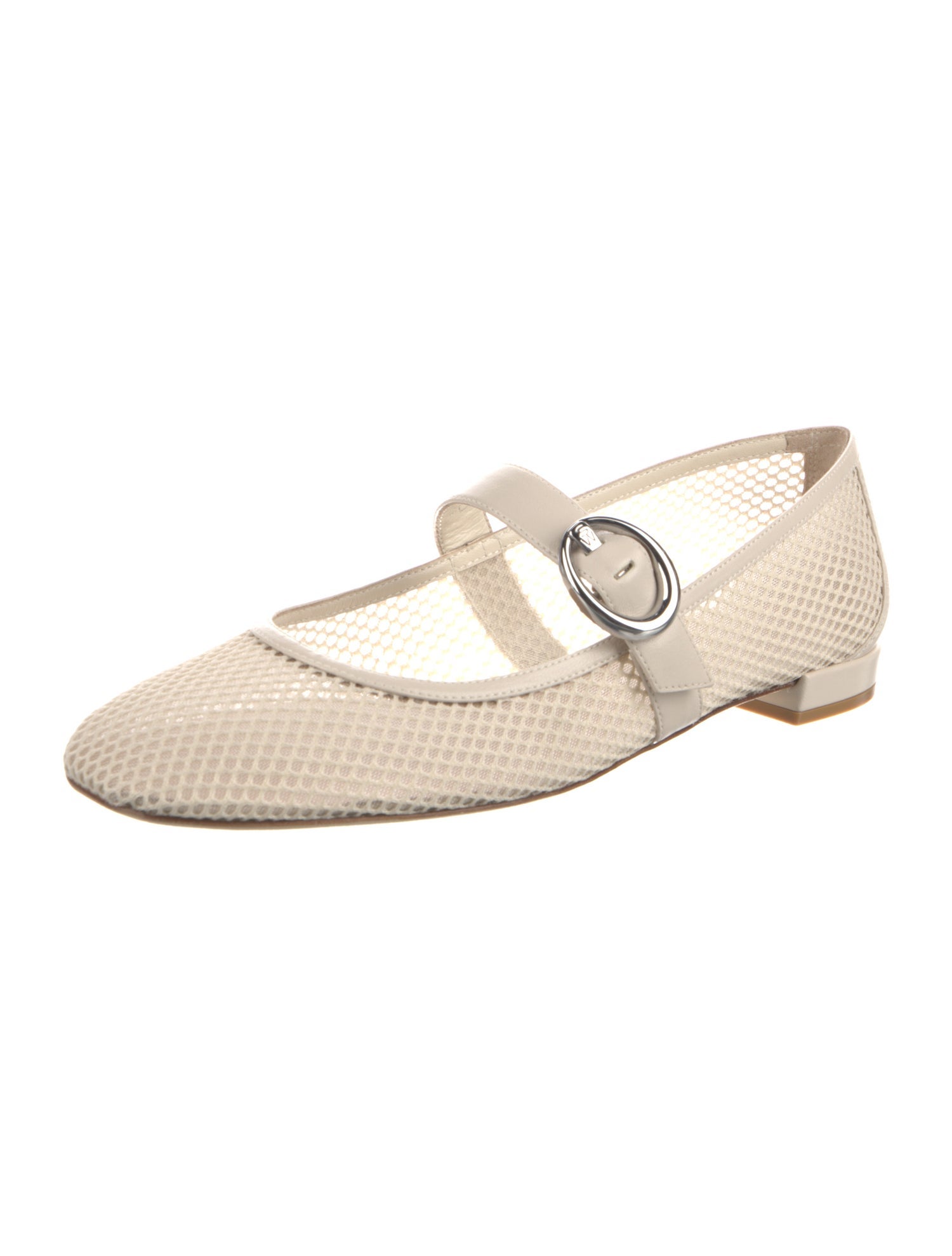 Stuart Weitzman Mesh Mary Jane Flats
