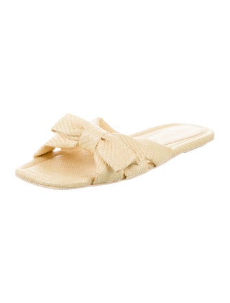 Stuart Weitzman Raffia Slides