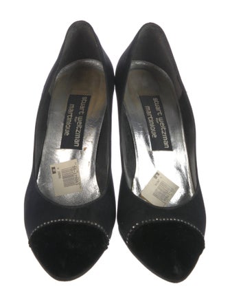 Stuart Weitzman Satin Mesh Accents Pumps