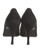 Stuart Weitzman Suede Faux Fur Trim Pumps