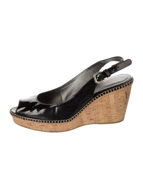 Stuart Weitzman Patent Leather Slingback Sandals