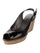 Stuart Weitzman Patent Leather Slingback Sandals