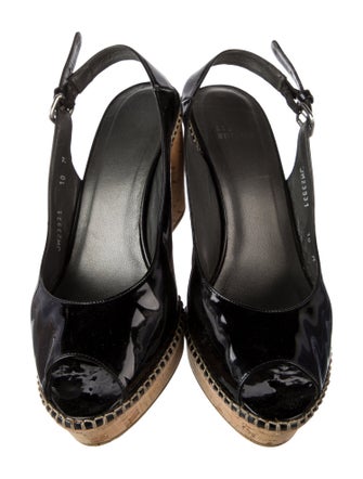 Stuart Weitzman Patent Leather Slingback Sandals