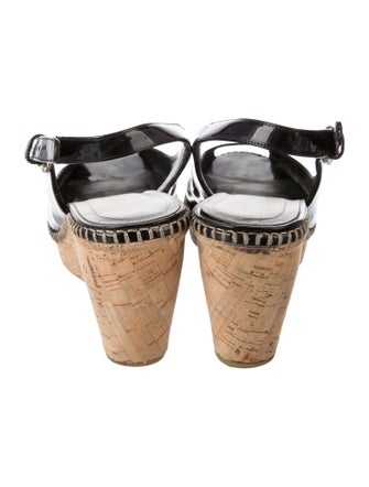 Stuart Weitzman Patent Leather Slingback Sandals