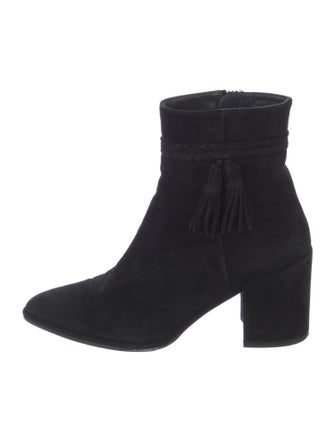 Stuart Weitzman Suede Tassel Accents Boots