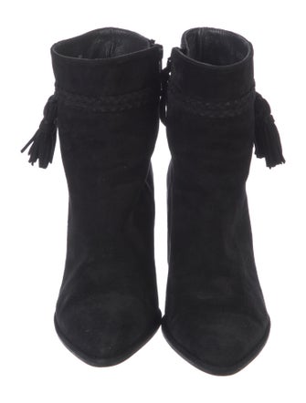 Stuart Weitzman Suede Tassel Accents Boots