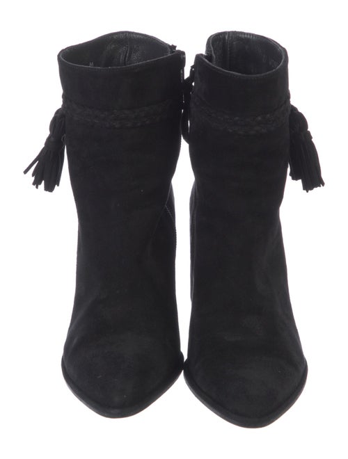 Stuart Weitzman Suede Tassel Accents Boots