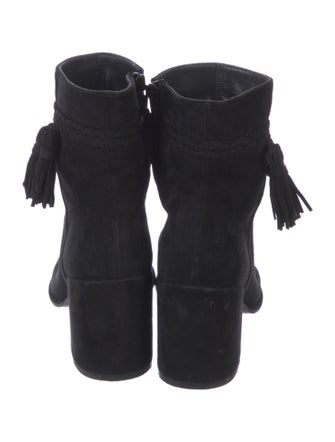 Stuart Weitzman Suede Tassel Accents Boots