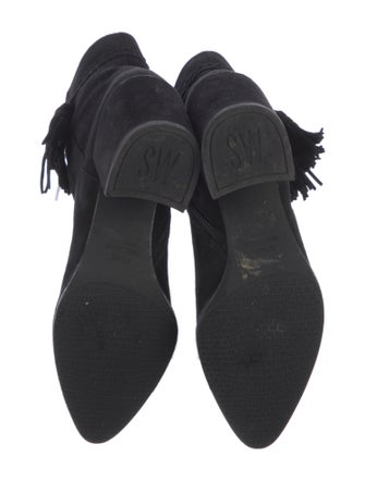 Stuart Weitzman Suede Tassel Accents Boots