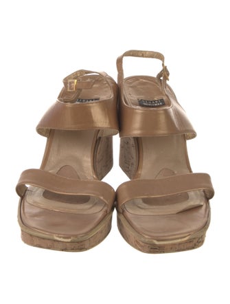 Stuart Weitzman Patent Leather Slingback Sandals