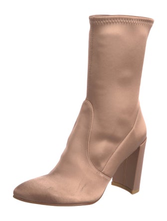 Stuart Weitzman Satin Sock Boots