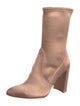 Stuart Weitzman Satin Sock Boots