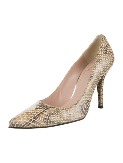 Stuart Weitzman Leather Animal Print Pumps