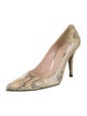 Stuart Weitzman Leather Animal Print Pumps