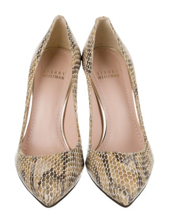 Stuart Weitzman Leather Animal Print Pumps